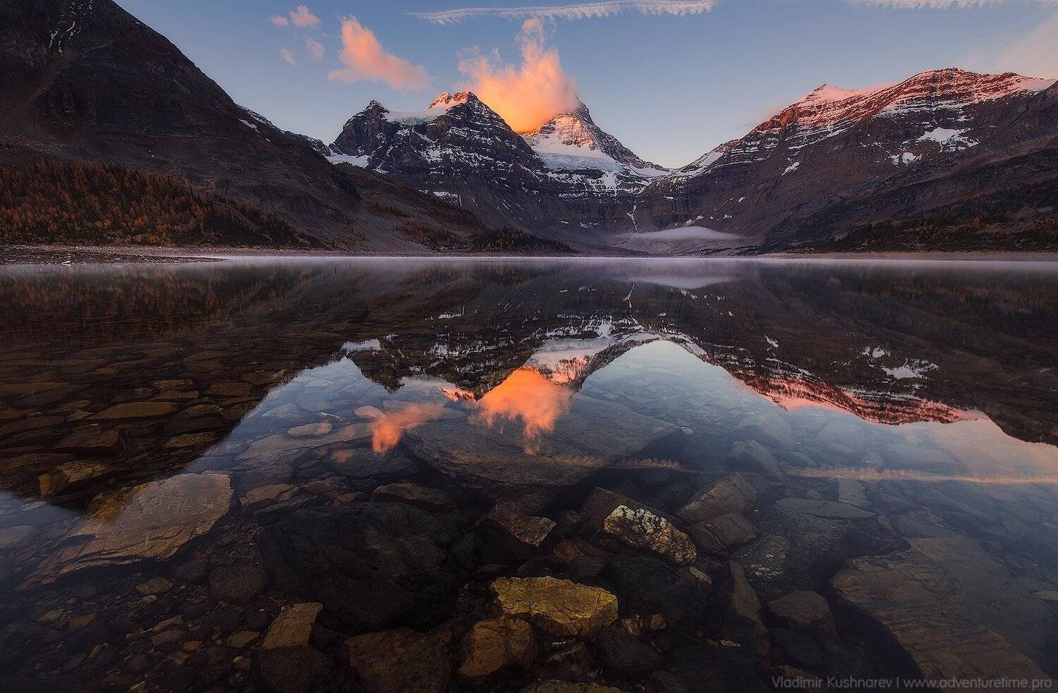 canada landscape mountain morning light assiniboine, Vladimir Kushnarev