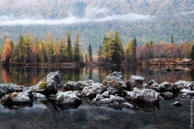 Отражение утреннего тумана фото превью