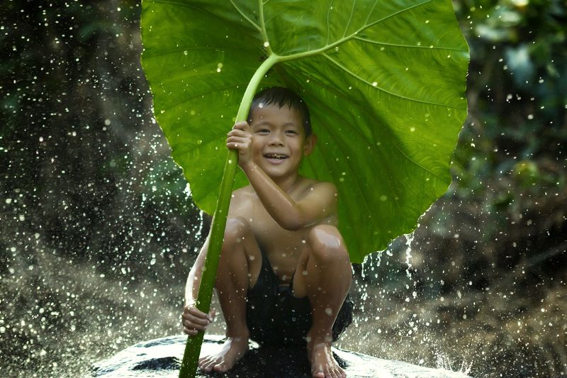 vietnam; kid; child; poor; rural; indonesia; water; thailand; enthusiasm; cambodia; splash; outdoor; fun; boy; myanmar; people; recreation; funny; local; strength; face; sunset; vacation; summertime; fantastic; expression; happiness; active; summer; cauca The freshness of the children rural in the rainy season. фото превью