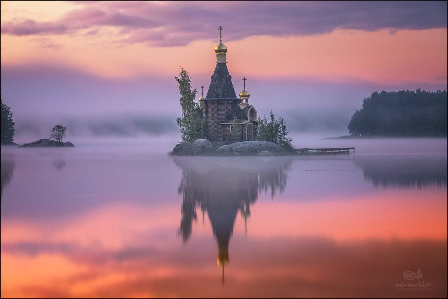 Россия, Вуокса, рассвет, пейзаж, туман, озеро, Михаил Воробьев