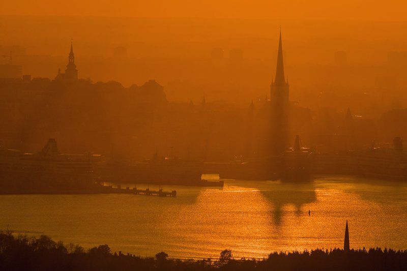 Таллин на закате. фото превью