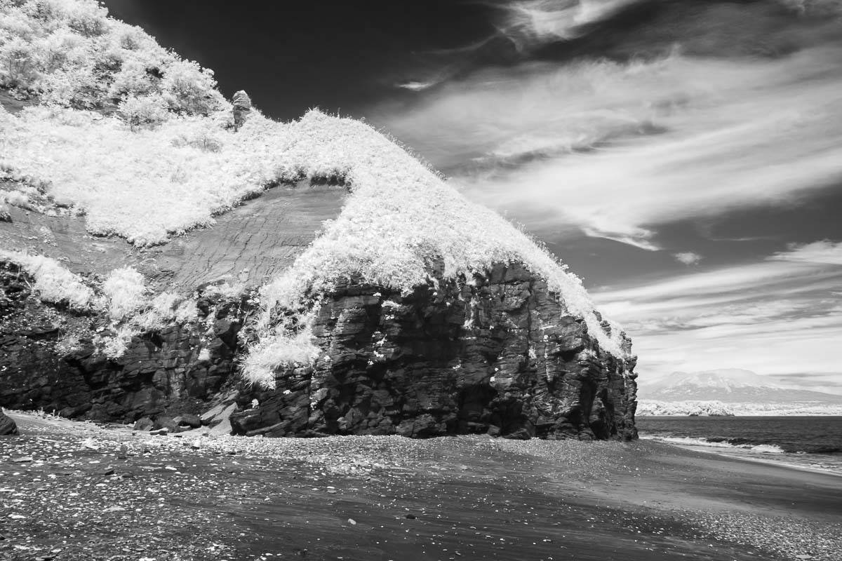 Кунашир. Курильские острова, Берег, Тихий океан, Инфракрасная съемка, ir, Сергей Козинцев