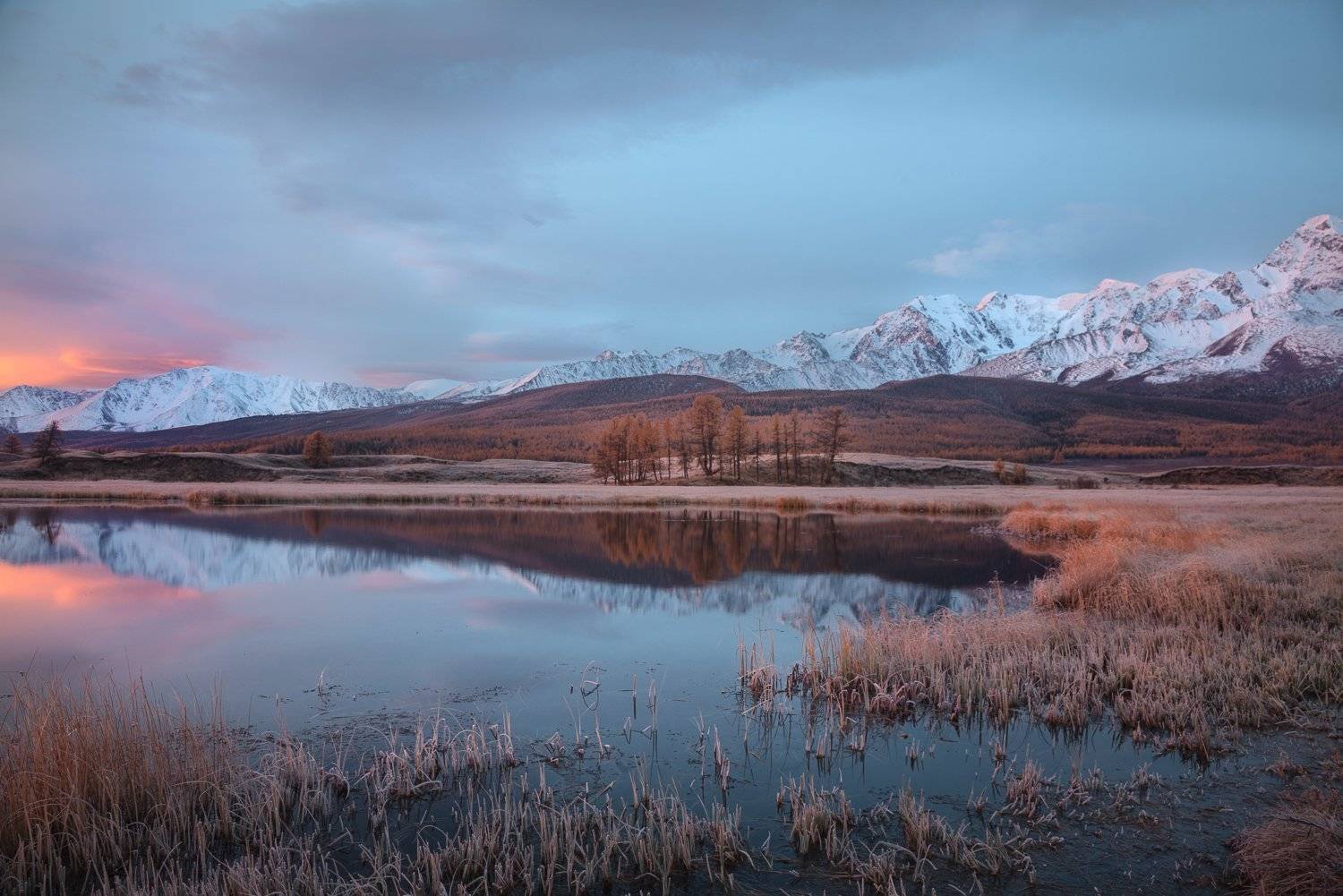 Россия, Алтый, Джангысколь, осень, рассвет, природа, горы, озеро, утро, Olga Antonova