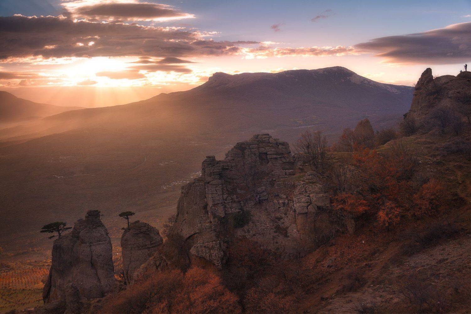 крым, чатыр-даг, горы, республика_крым, пейзаж, пейзажная съемка, пейзажная фотография, закат, солнце, пейзажист, осень, осенний крым, nikon, d7100, Жмак Евгений