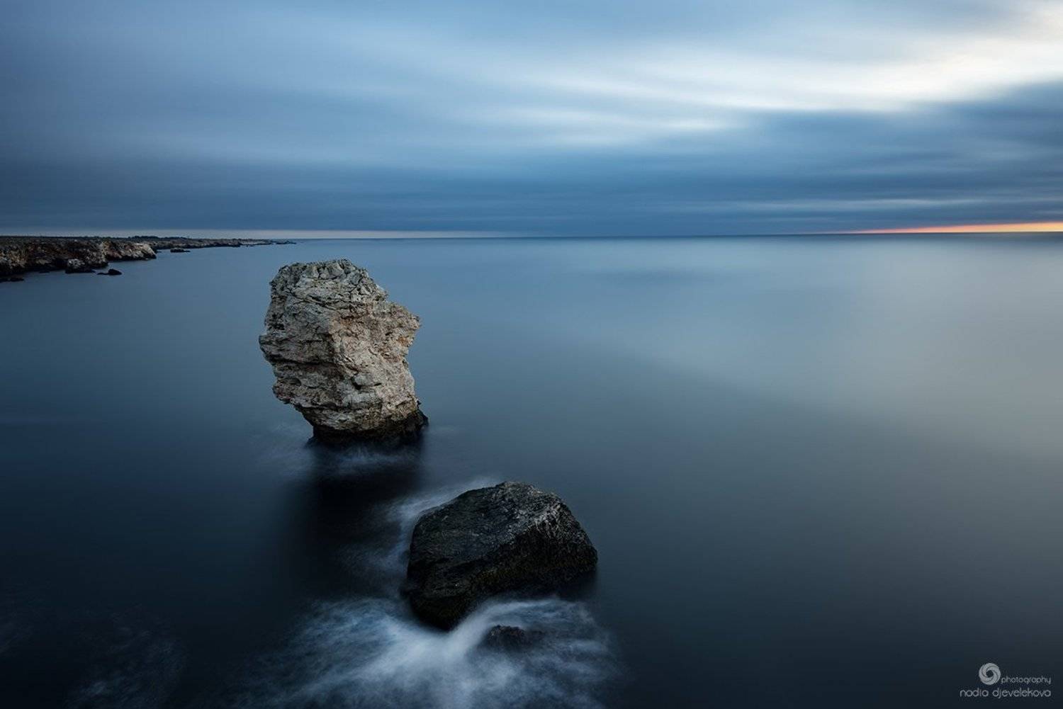sunrise, long exposure, tyulenovo, sea, sky, clouds, Надя Джевелекова