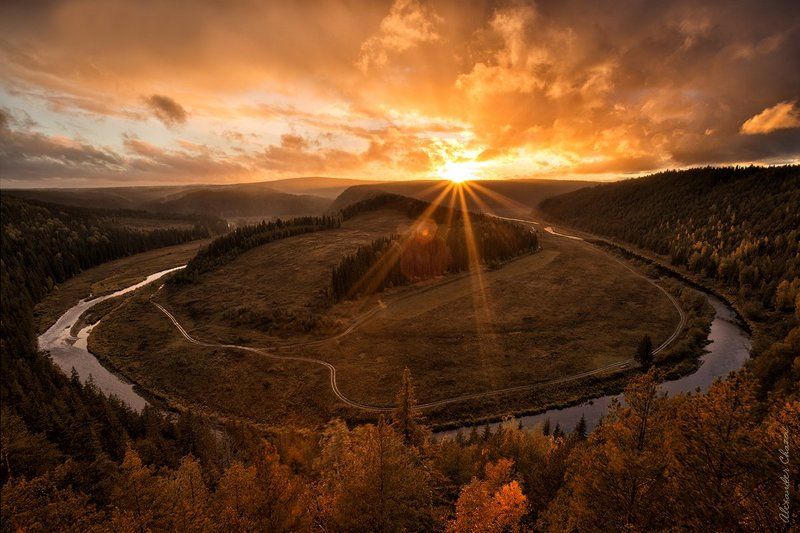 закат, урал, вечер, иргина, осень Закат на Сером камне фото превью