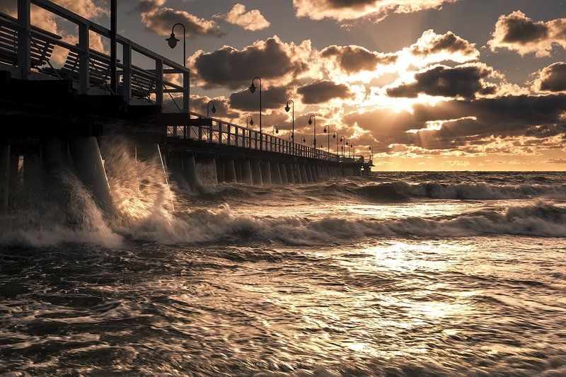 gdynia, orłowo, baltic sea, molo, poland, балтийское море, пирс Splash! фото превью
