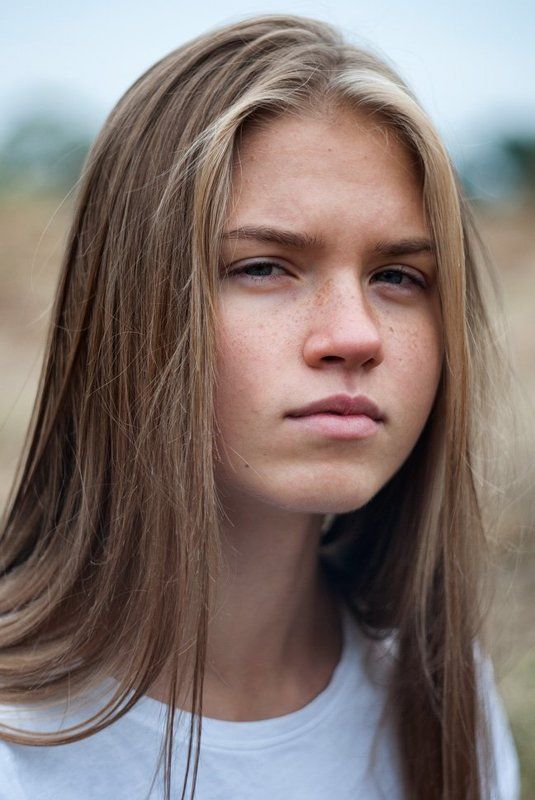 портрет, девушка, блондинка, веснушки, portrait, girl, blonde, freckles Настя фото превью