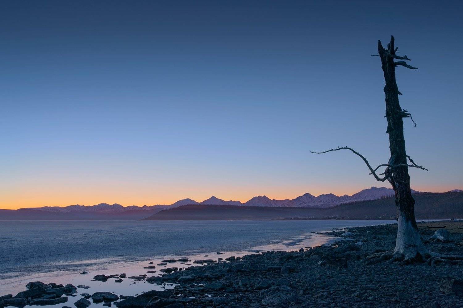 монголия, хубсугул, озеро, закат, горы, Дмитрий Демидчик