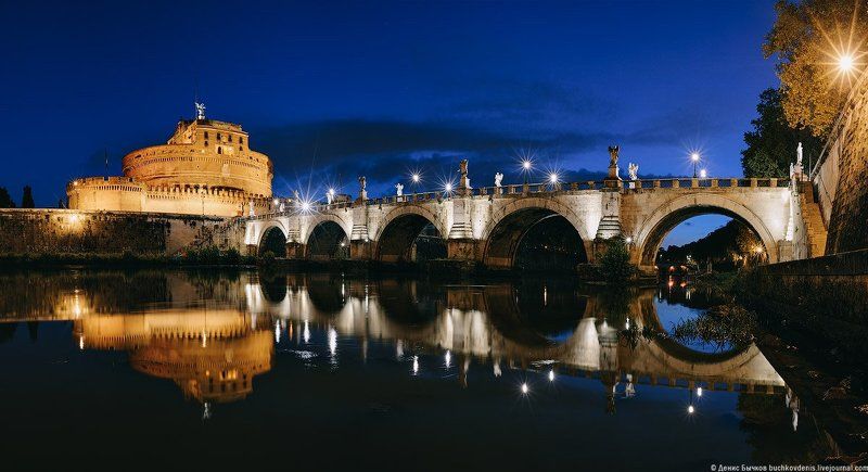 италия, рим,мост, элиев, замок, святого ангела *** фото превью