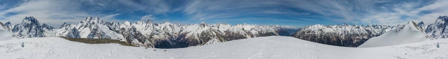 природа, пейзаж, панорама, горы, домбай, кавказ, снег, вершины, весна,, Альберт Беляев