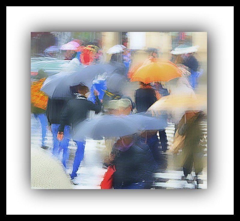 зонтики,дождь Этюд \