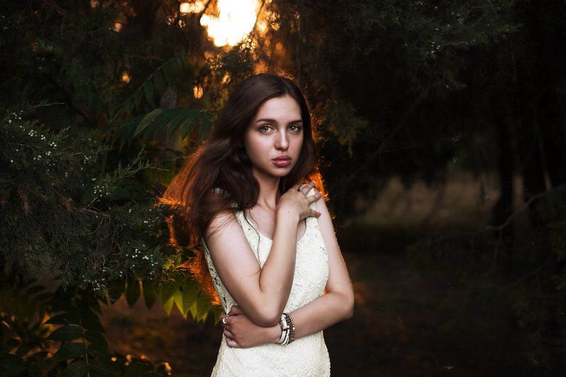 девушка, закат, природа, портрет, никон, солнце *** фото превью