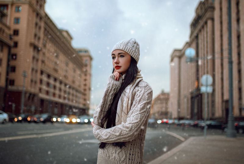 #portrait #beautiful #model #russia #moscow #winter #snow Maria фото превью