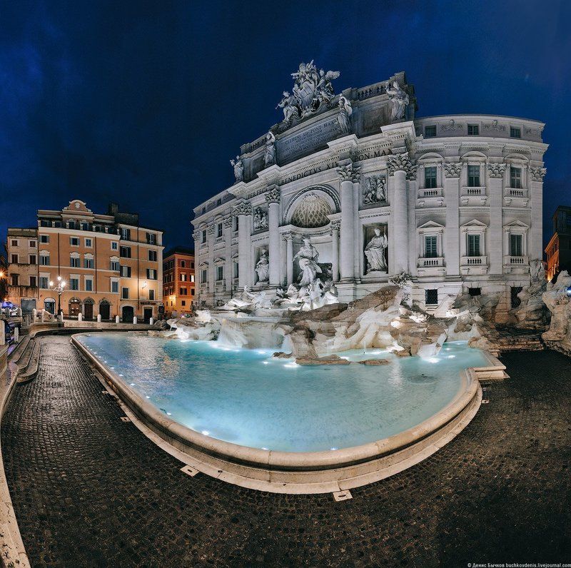 италия, рим, фонтан, треви, панорама *** фото превью