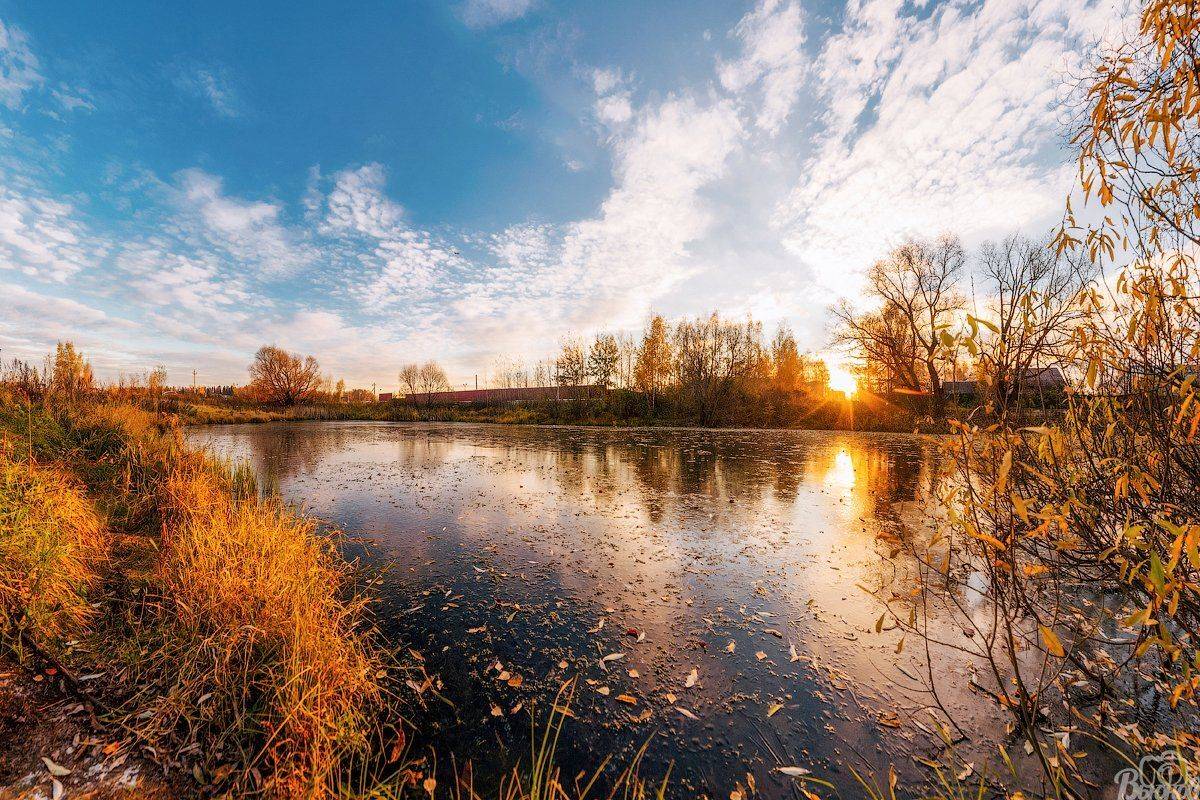 долгопрудный,лёд,осень,хлебниково,павельцево,рассвет,, Сергей Вьюнов