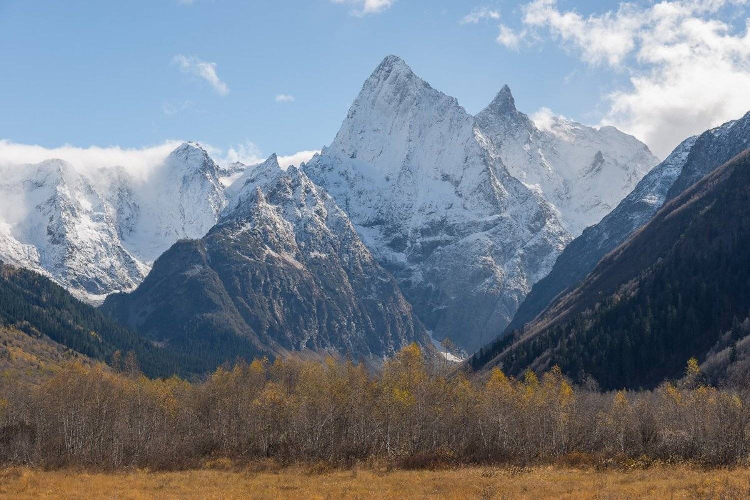 горы, пейзаж, домбай, осень, Алексей Яковлев