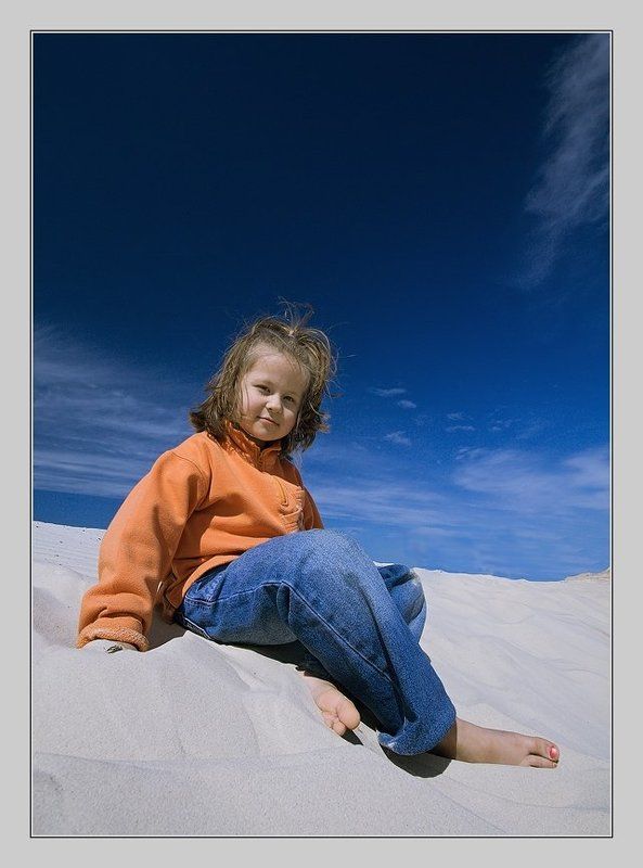 девочка, песок, небо, i_go Марго фото превью