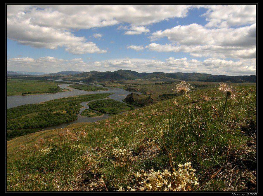 горы, река, долина, лето, бурятия, селенга, Игорь Глушко