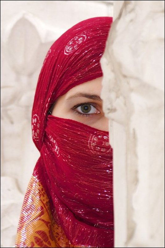 портрет, девушка, платок, amelie_fox *** фото превью