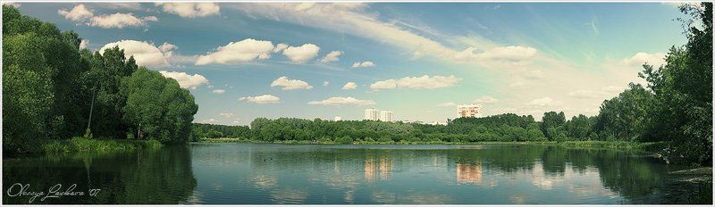 пруд, покровское-стрешнево, панорама,лето Елизаветинские пруды фото превью