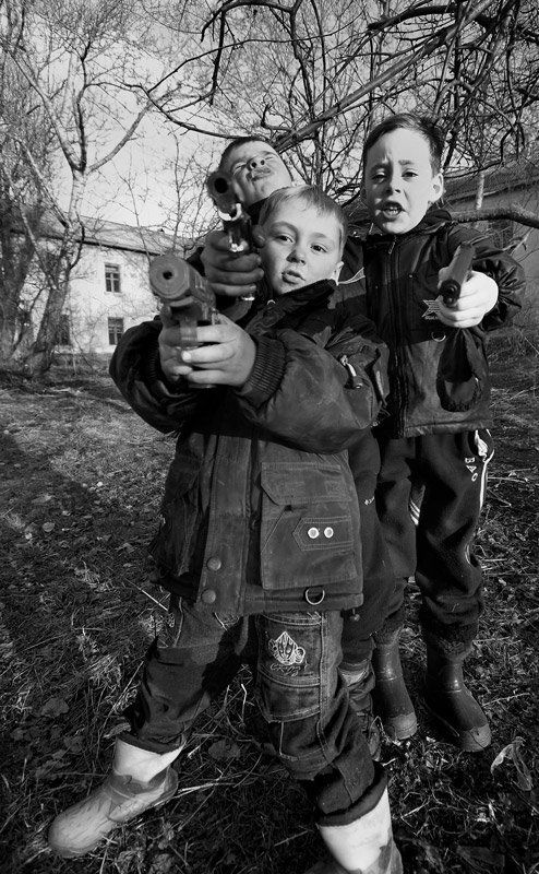 школа, дети, три ствола фото превью