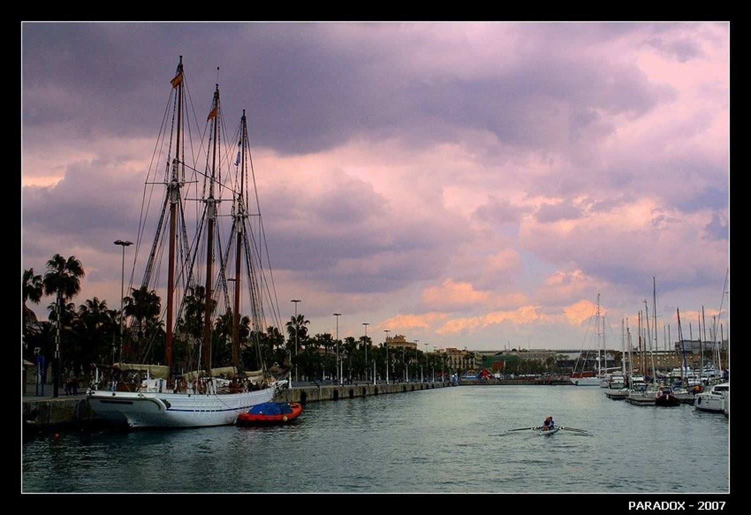 барселона,испания,вечер,яхты,лодка,ассоль,paradox, PARADOX