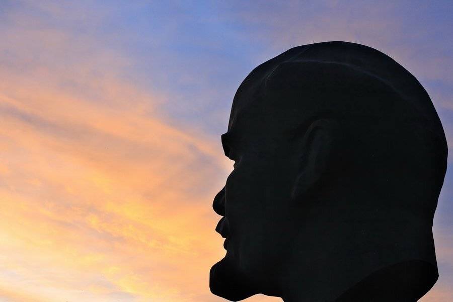 бурятия, улан-удэ, памятник, ленин, закат, Олег Шубаров