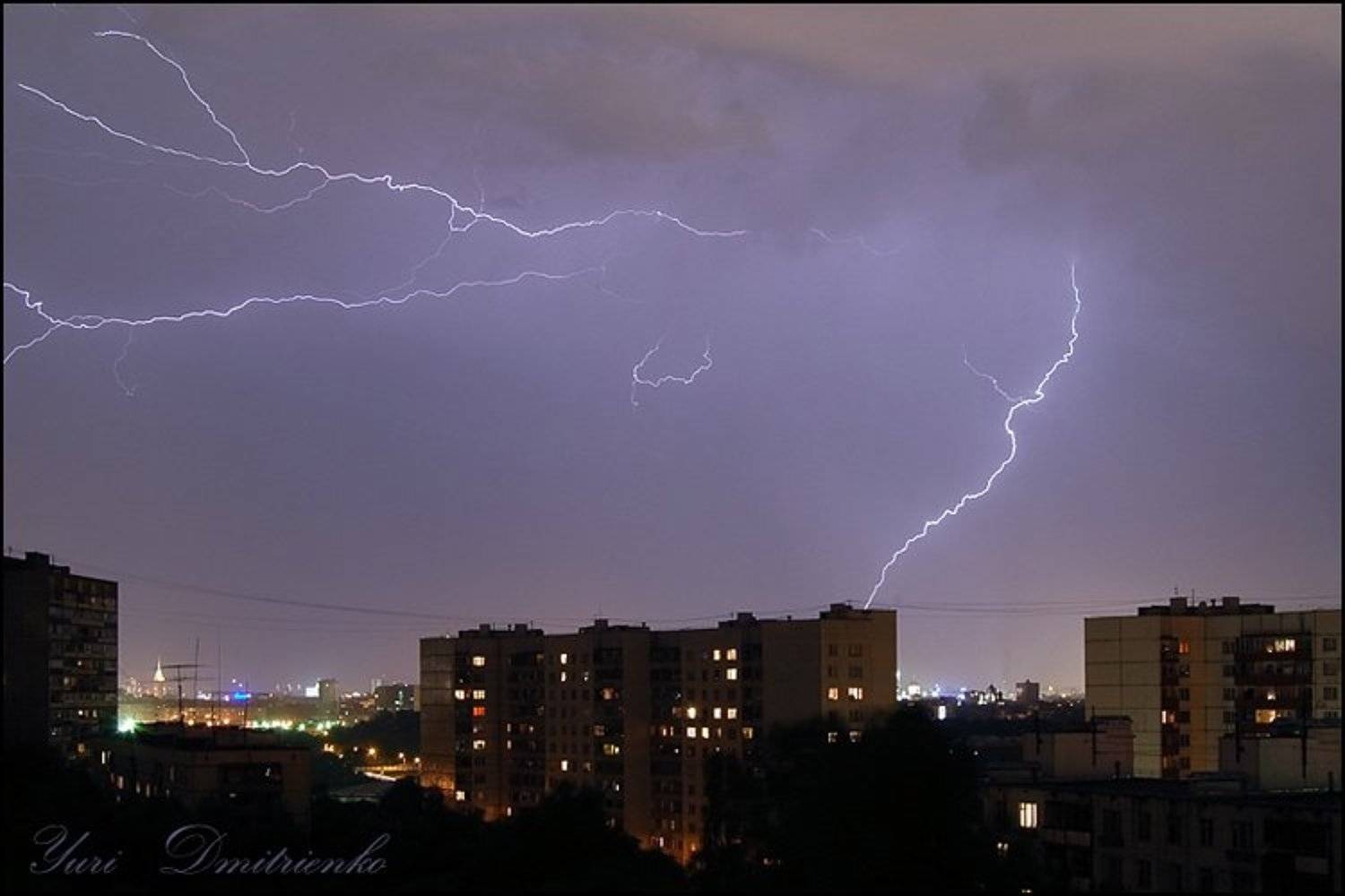 lihgtning, city, moscow, thunder, thunderbolt, гроза, молния, москва, тесла, dmitr, Yuri Dmitrienko