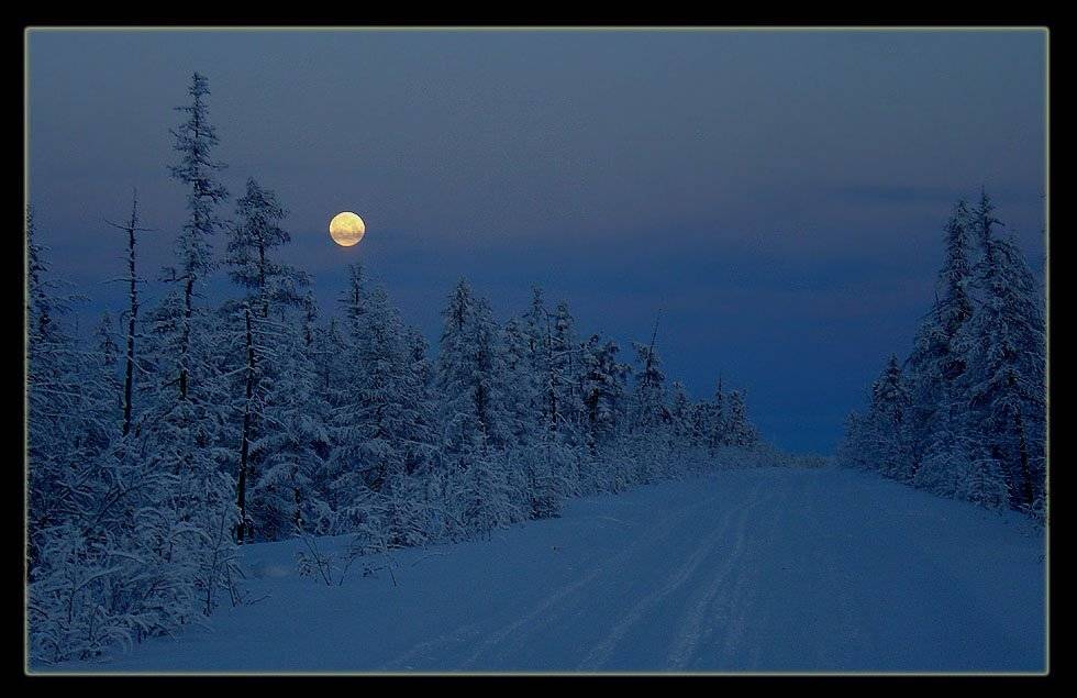 ночь,дорога,зима, Солодухин Виктор