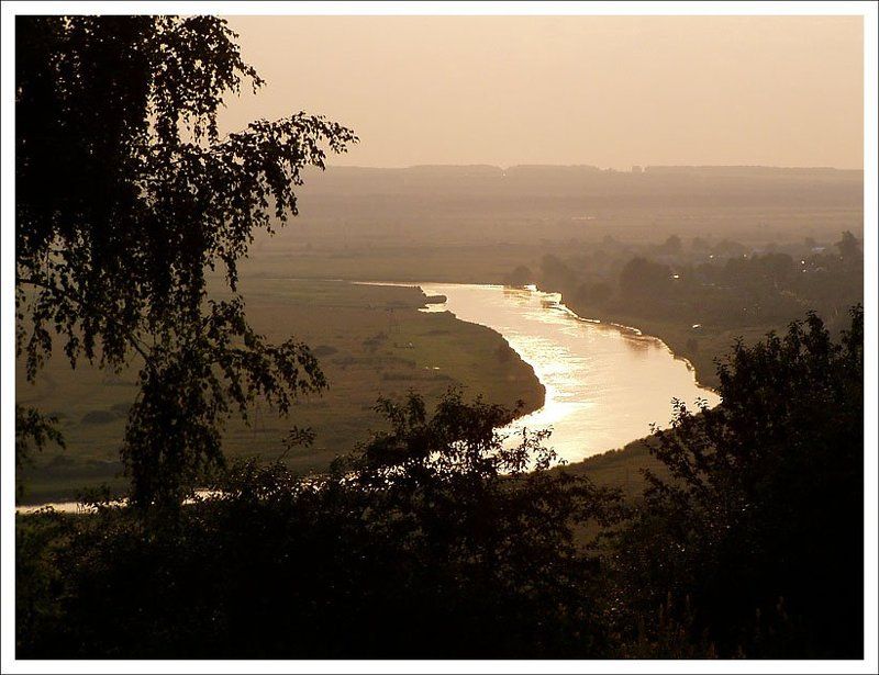 р. свияга, лето, вечер, дымка Огненная речка фото превью