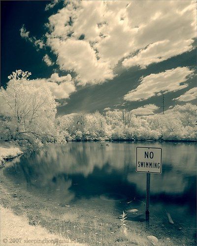 No swimming, just walking...