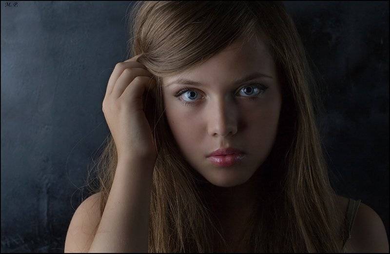 портрет, настя, глаза, девушка, Петрова Мария