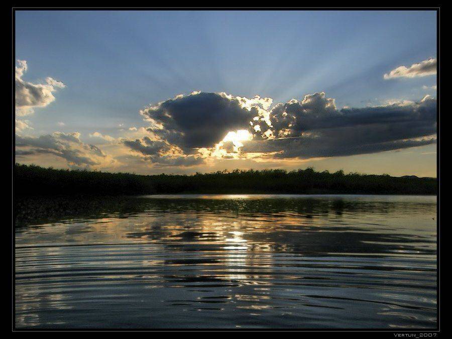 закат, река, бурятия, Игорь Глушко