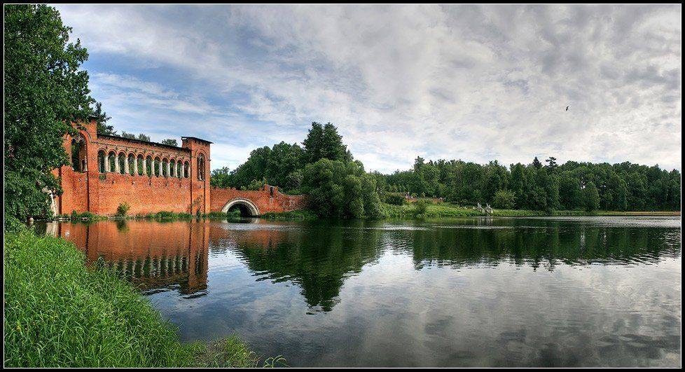 панорама, 3, горизонтальных, кадра, Ольга