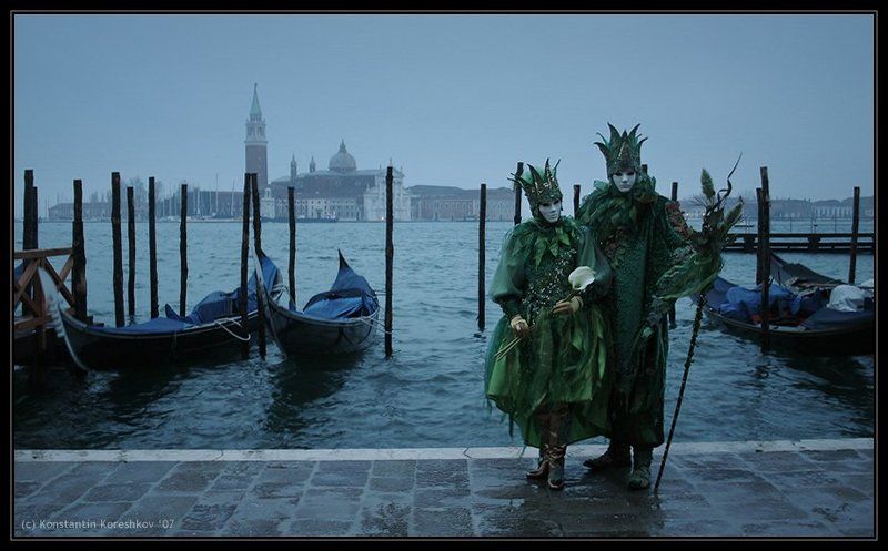 италия, венеция, карнавал, маски, italy, venice, venezia, mask, carnival, carnevale, гондолы, гондола Венецианский карнавал (Пробуждение) фото превью