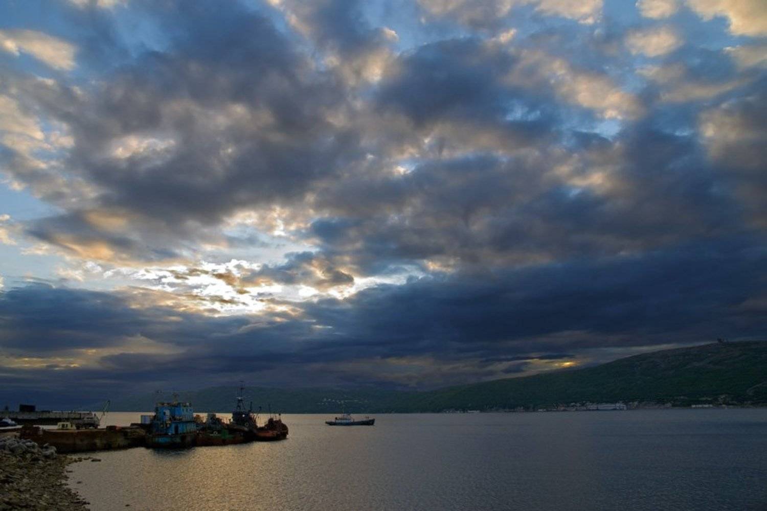 магадан, порт, причал, вечер, Voldemar
