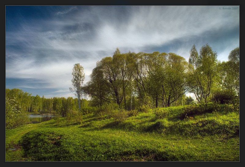 весна, солнце, молодая зелень, красивое небо Весенняя, солнечная фото превью