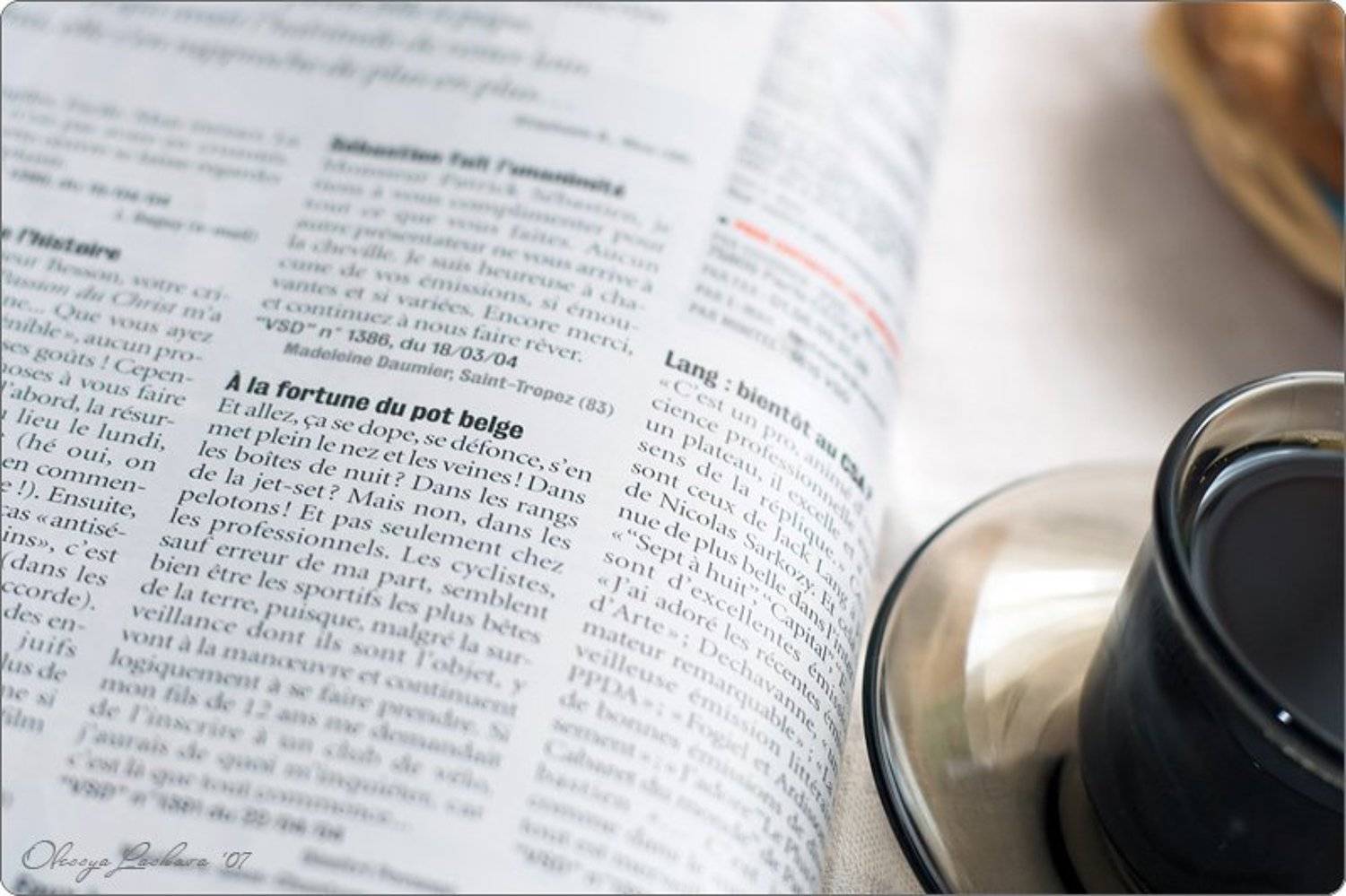 новости, париж, кофе, газета, Олеся Ласкова