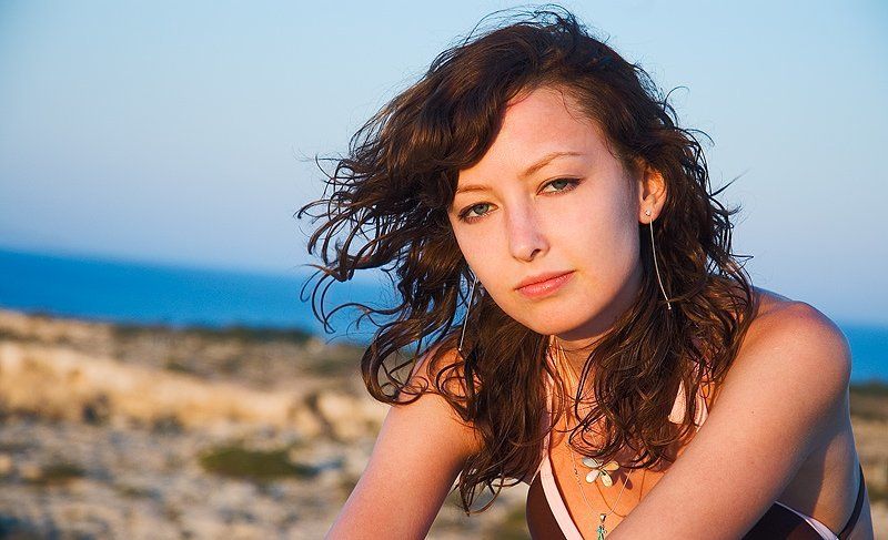 девушка глаза волосы море моя Ленка ... [3] фото превью