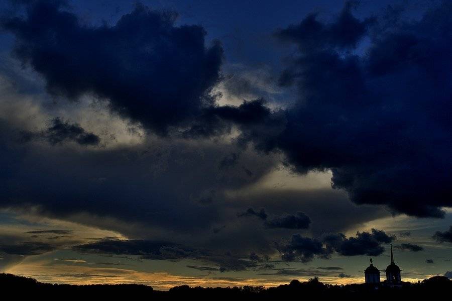 кусково небо облака закат, senjor