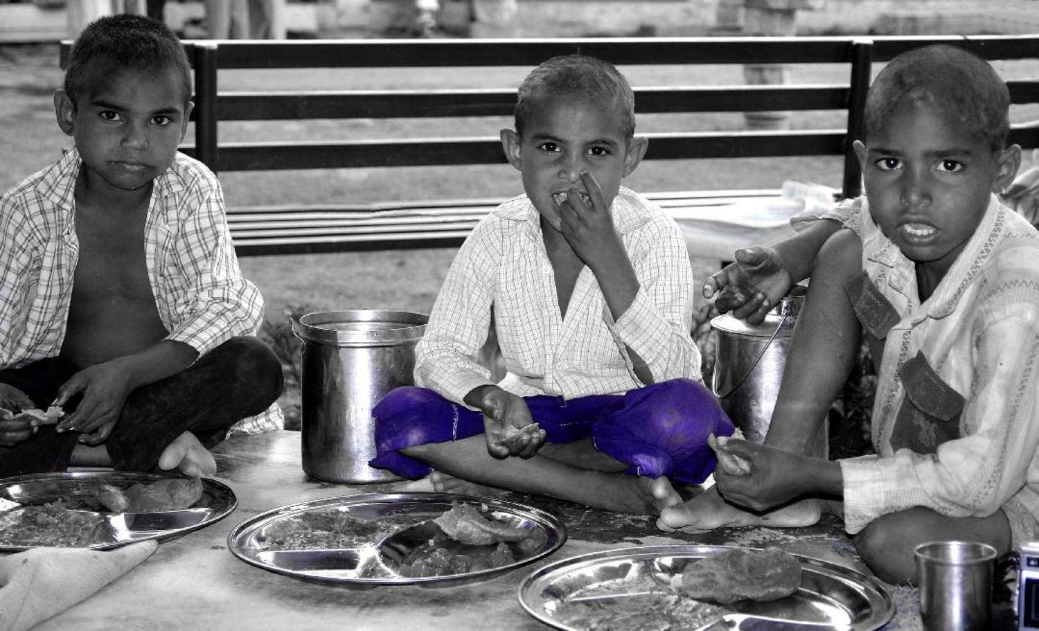 малыши, индия, еда, трое, DimON