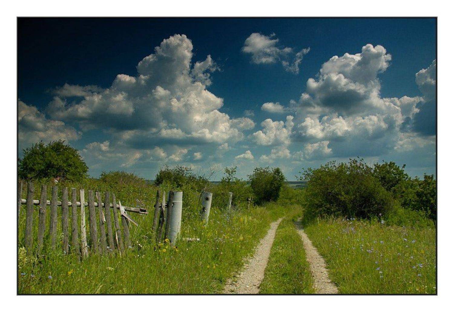 лето, дорога, небо, Капустин Николай