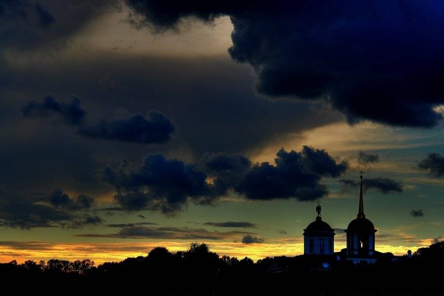 кусково небо облака закат, senjor