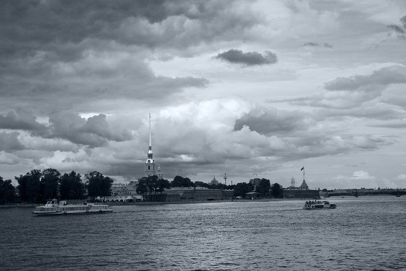 питер, петербург, петропавловка, небо, облака Холодный Петербург фото превью