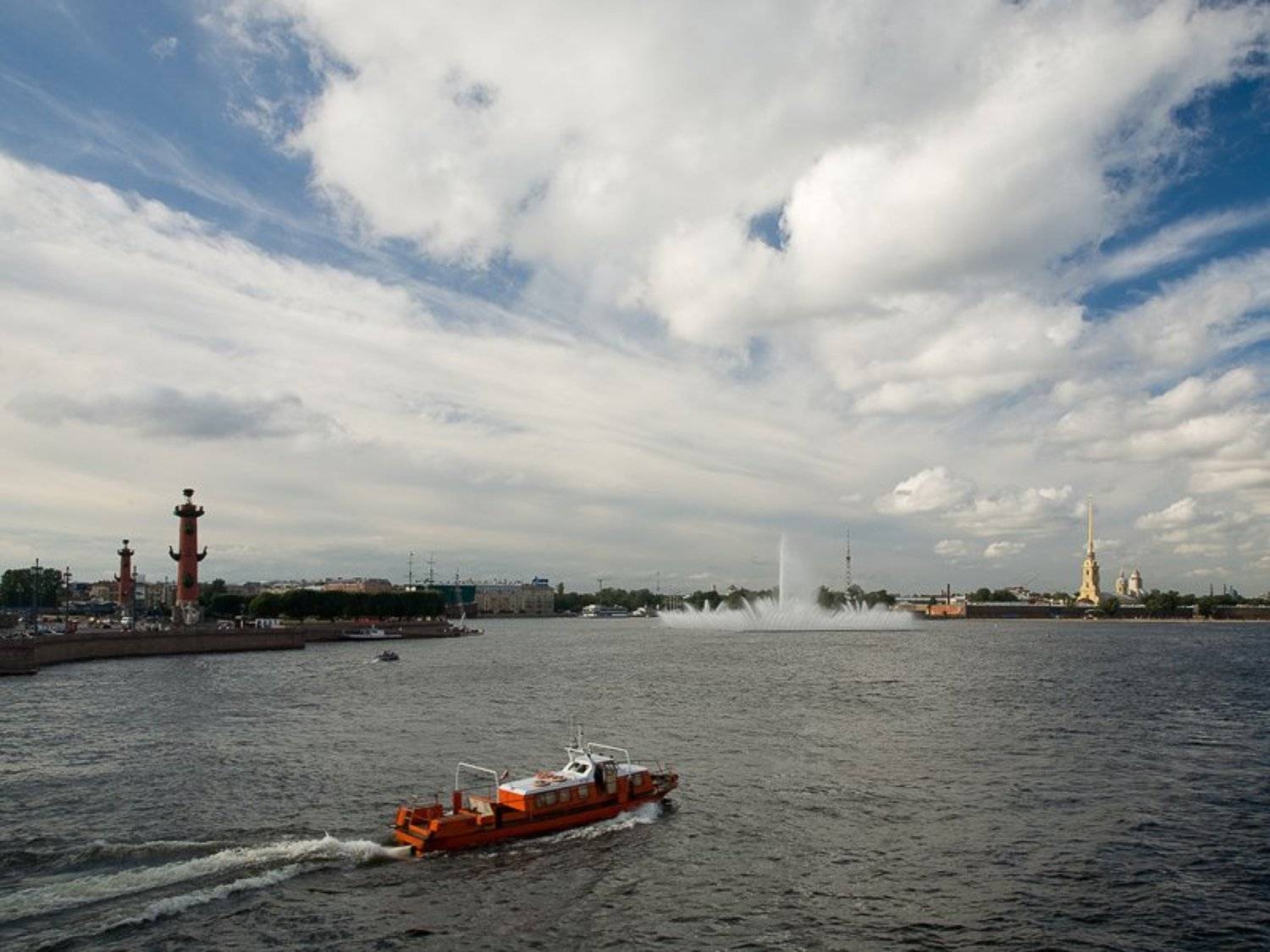 питер, петербург, фонтан, нева, небо, облака, Братаев Юра