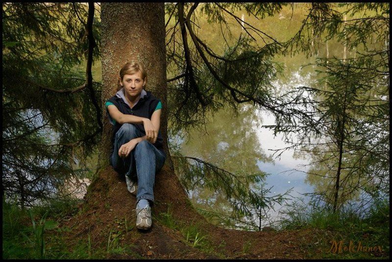 урал, река, серьга, сосна, девушка, портрет На неведомых дорожках фото превью