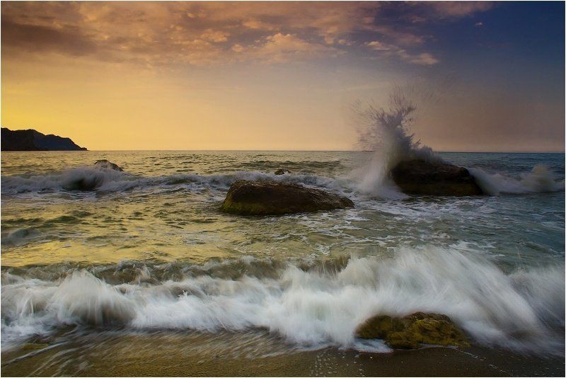 море, природа, крым НЕСПОКОЙНОЕ МОРЕ фото превью