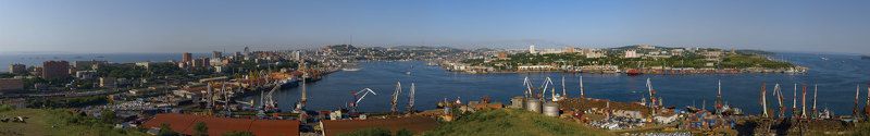 владивосток Берег портовых кранов фото превью