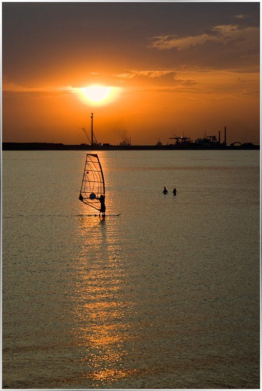 закат, industrial sunset фото превью